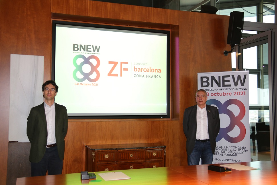 dezfb, pere navarro, y el presidente del 22@network bcn, enric urreta